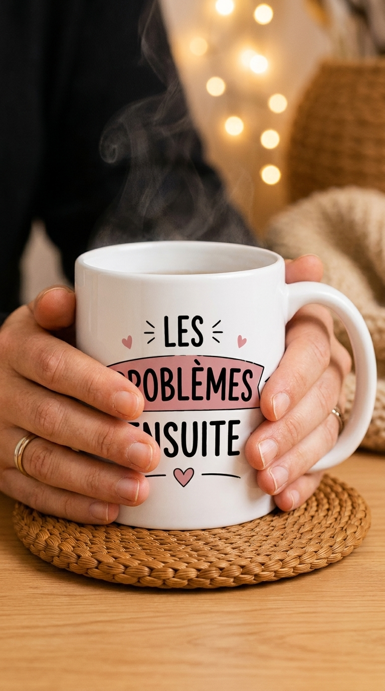 Mug "Le café d'abord, les problèmes ensuite" ☕