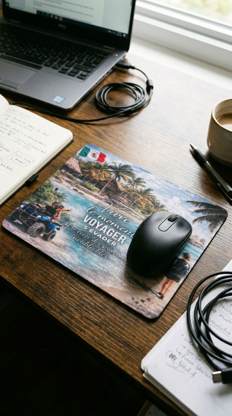 Tapis de souris personnalisé – Prénom ou photo au choix