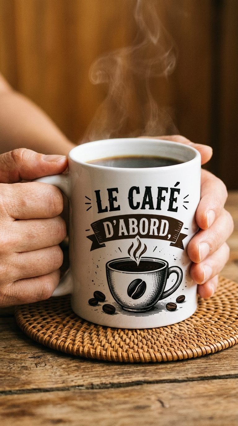 Mug "Le café d'abord, les problèmes ensuite" ☕