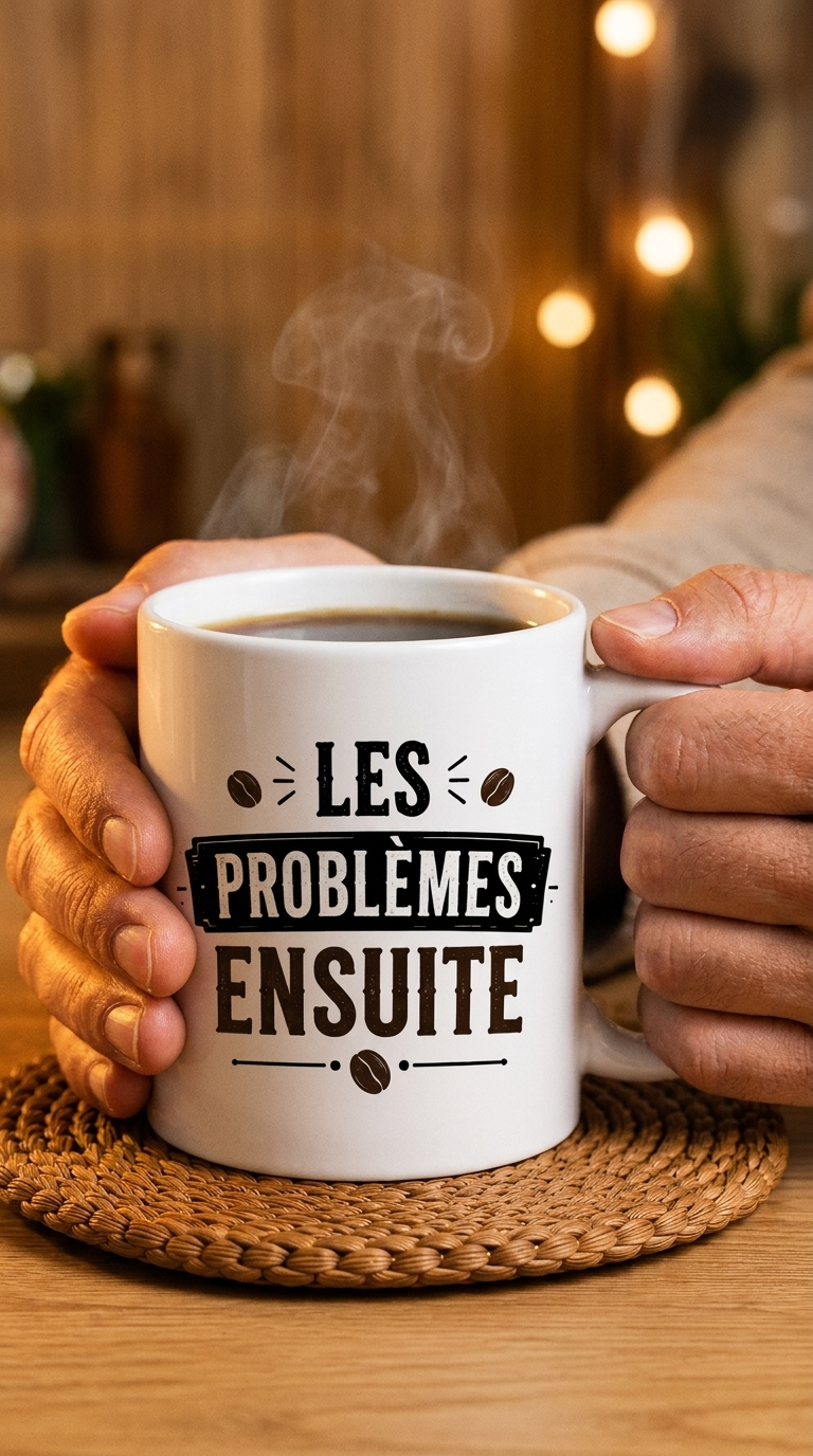 Mug "Le café d'abord, les problèmes ensuite" ☕