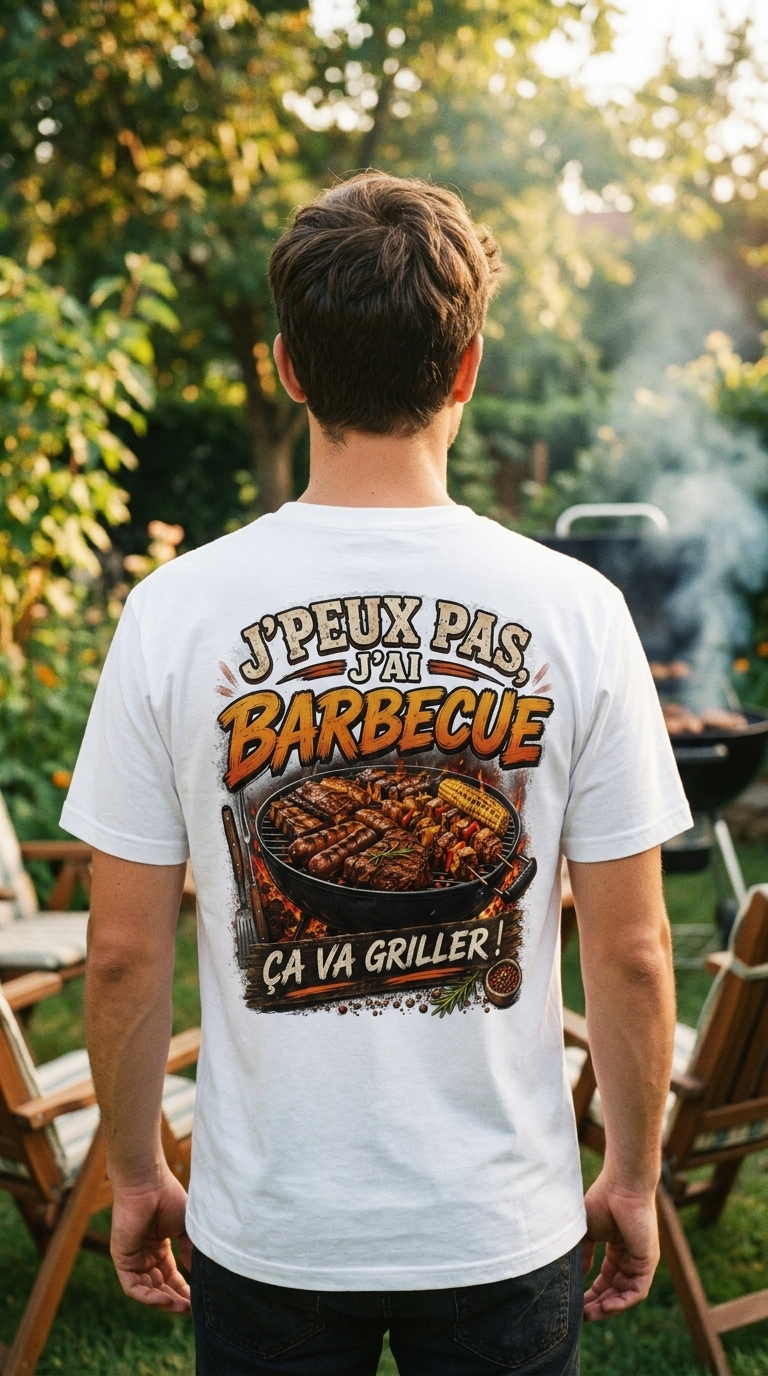 T-shirt "J'peux pas, j'ai barbecue" 🔥
