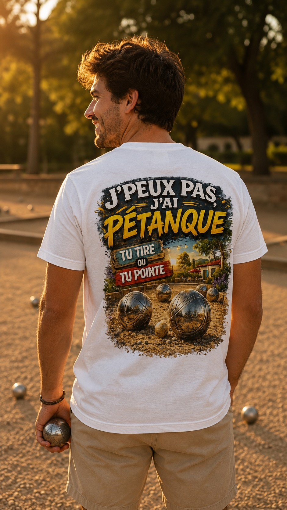 T-shirt "J'peux pas, j'ai pétanque" 🎯